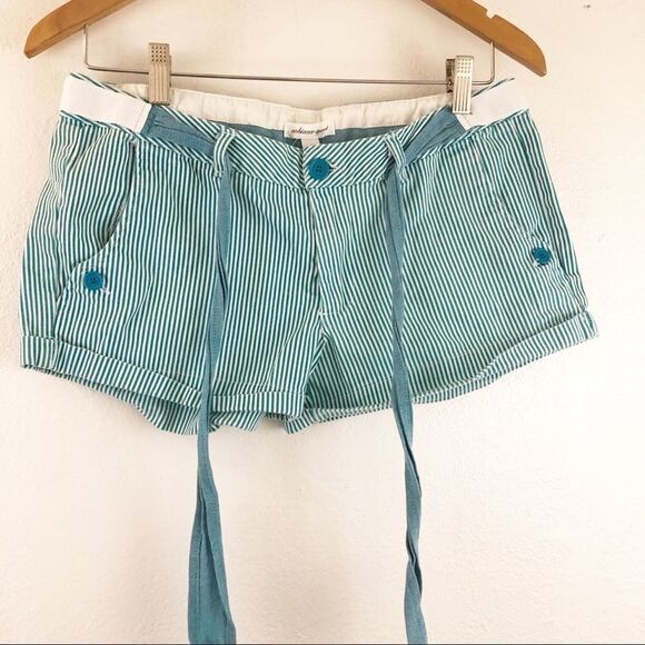 Ambiance Striped green and white Shorts size L - Picture 1 of 5